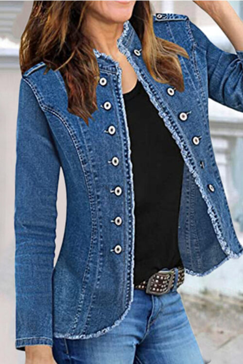 Women’s Single Breasted Denim Blazer