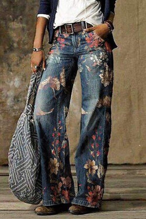 Women’s Casual Loose Fashion Printed Pants